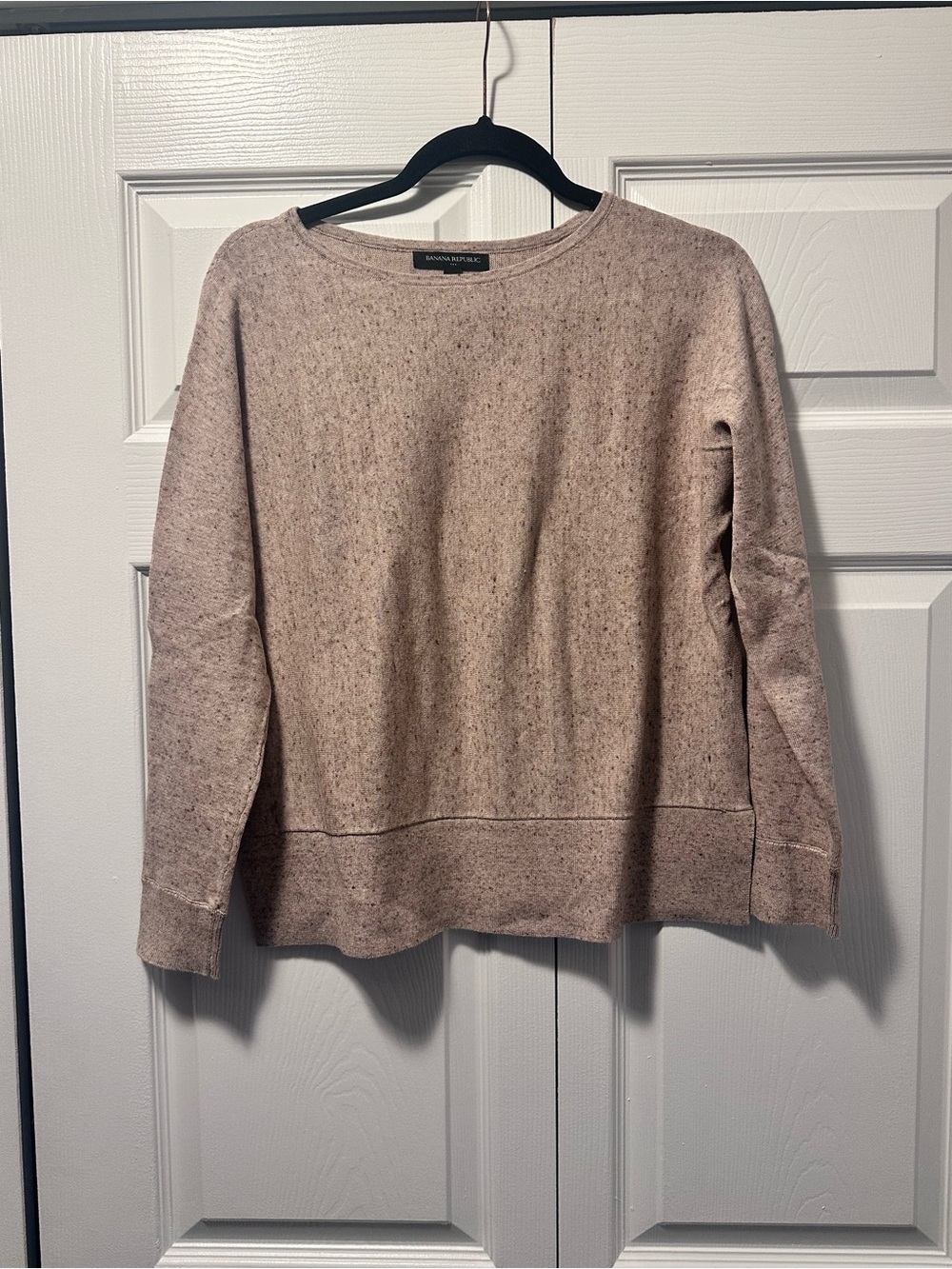 Banana Republic Heathered Blush Crewneck Sweater